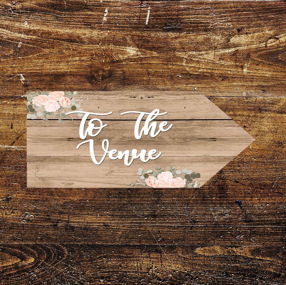 To The Venue Notice Directions | Metal Sign