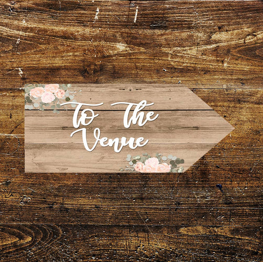 To The Venue Notice Directions | Metal Sign