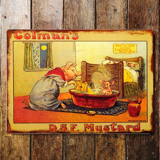 Colmans D.S.F. Mustard Pig | Metal Sign