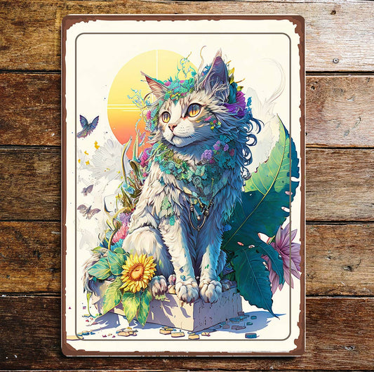 Cat God Nature Natural Art | Metal Sign Plaque