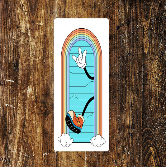 Bright Colourful Rainbow Window Style Art | Metal Sign
