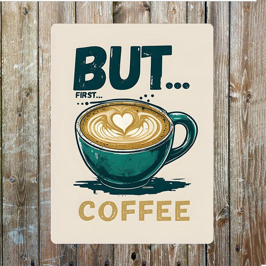 But First Coffee | Metal Sign Plaque