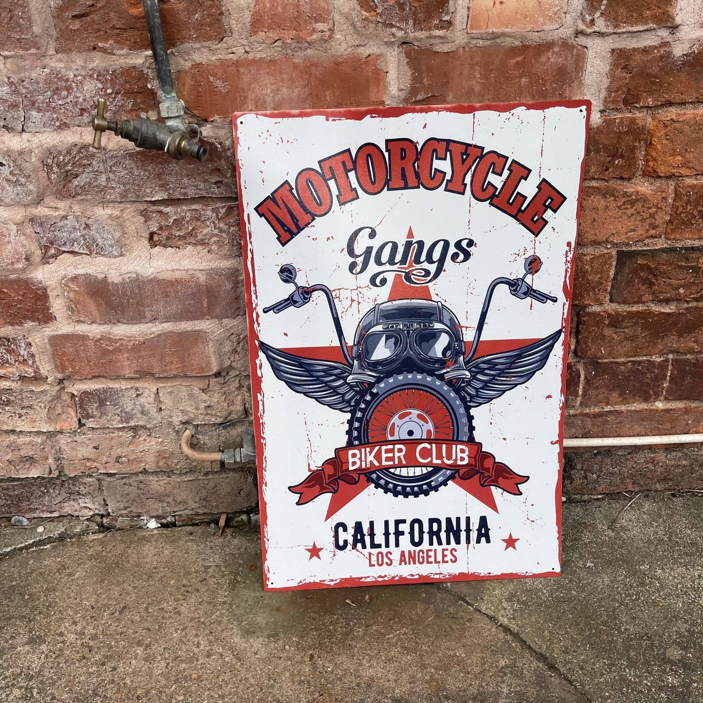 Motorcycle gangs Motorbike garage | Metal Retro Wall Sign