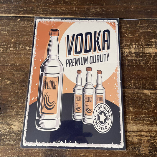 Vodka Bar Retro Tin Sign | Metal Sign Plaque