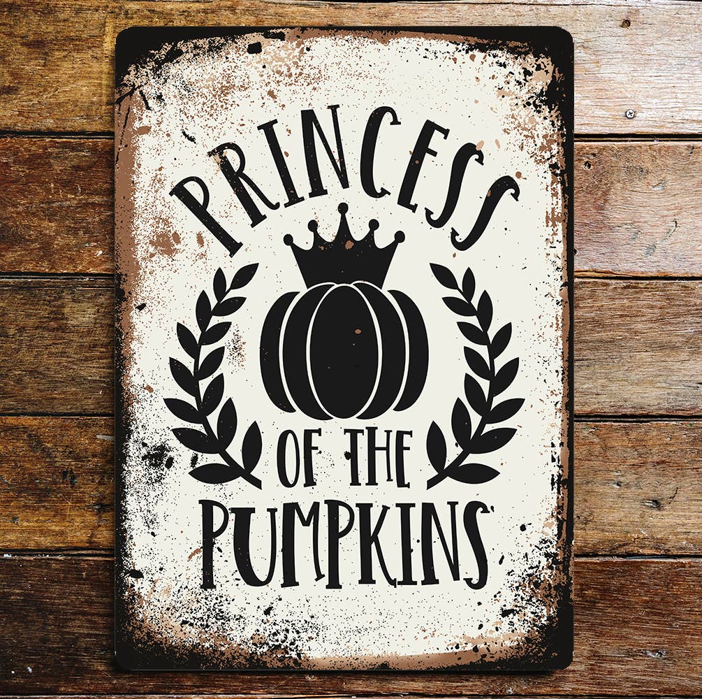 Halloween princess of the pumpkins | Metal Wall Sign Plaque