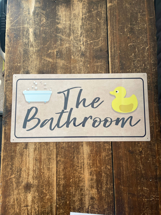The Bathroom - | Metal Sign Plaque Signs