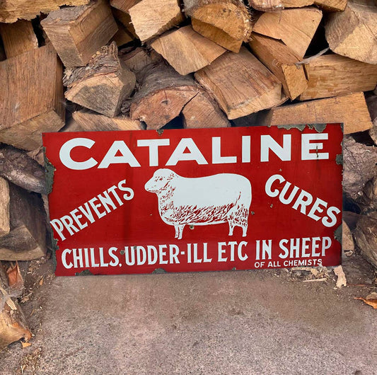 Cataline For Sheep Prevents and Cures - | Metal Sign