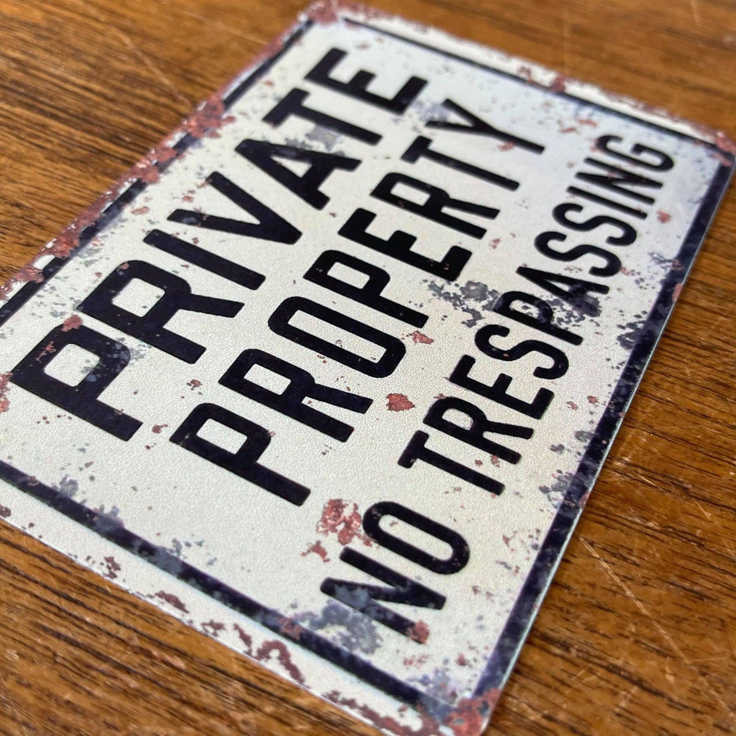 Private Property No Trespassing Metal Sign Plaque