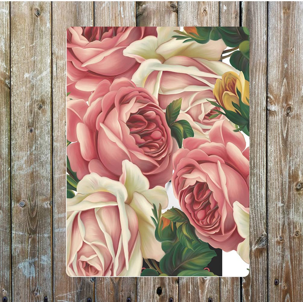 Rose flower wall art Metal Sign Plaque