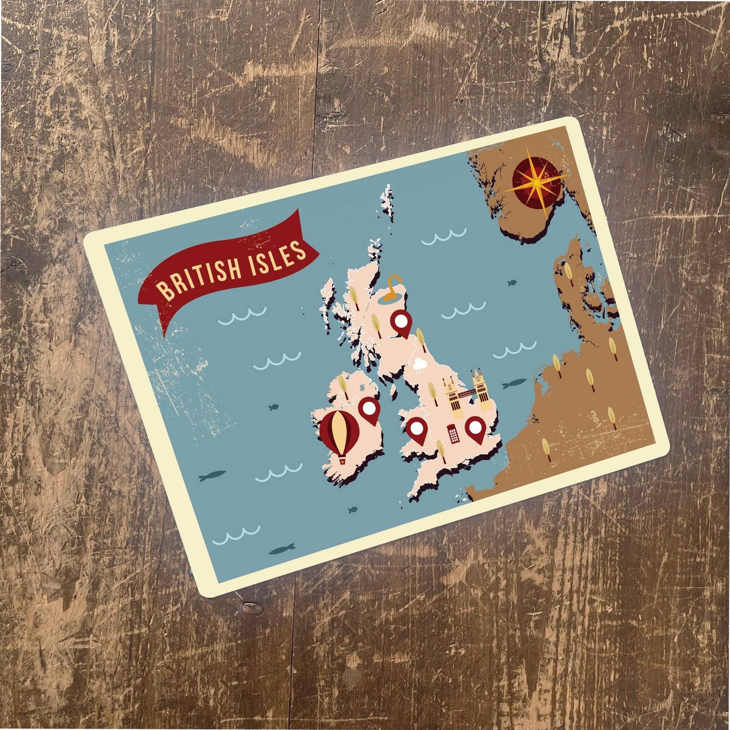 British Isles Map UK | Metal Advertising Wall Sign