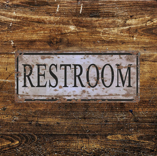 restroom toilet - Door | Metal Sign Plaque