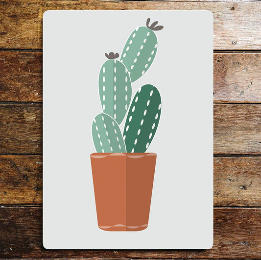 Cactus succulent plant garden pot | Metal Sign
