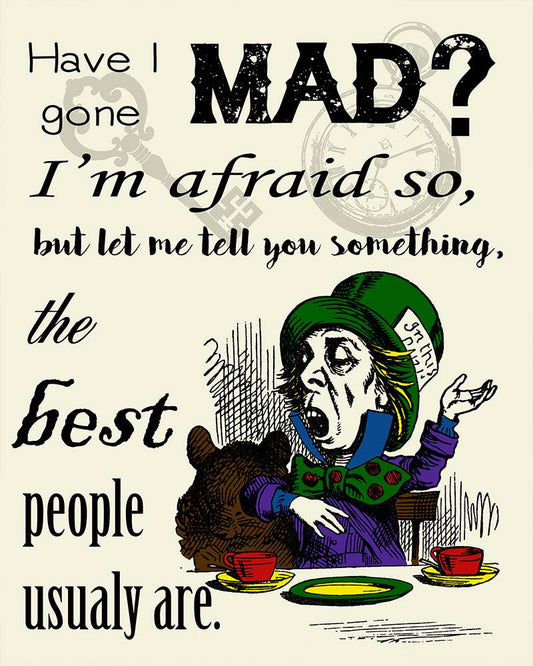 Alice's wonderland mad | Metal Sign Plaque