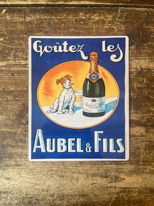 Goutez les Aubel and Fils | Metal Advertising Wall Sign