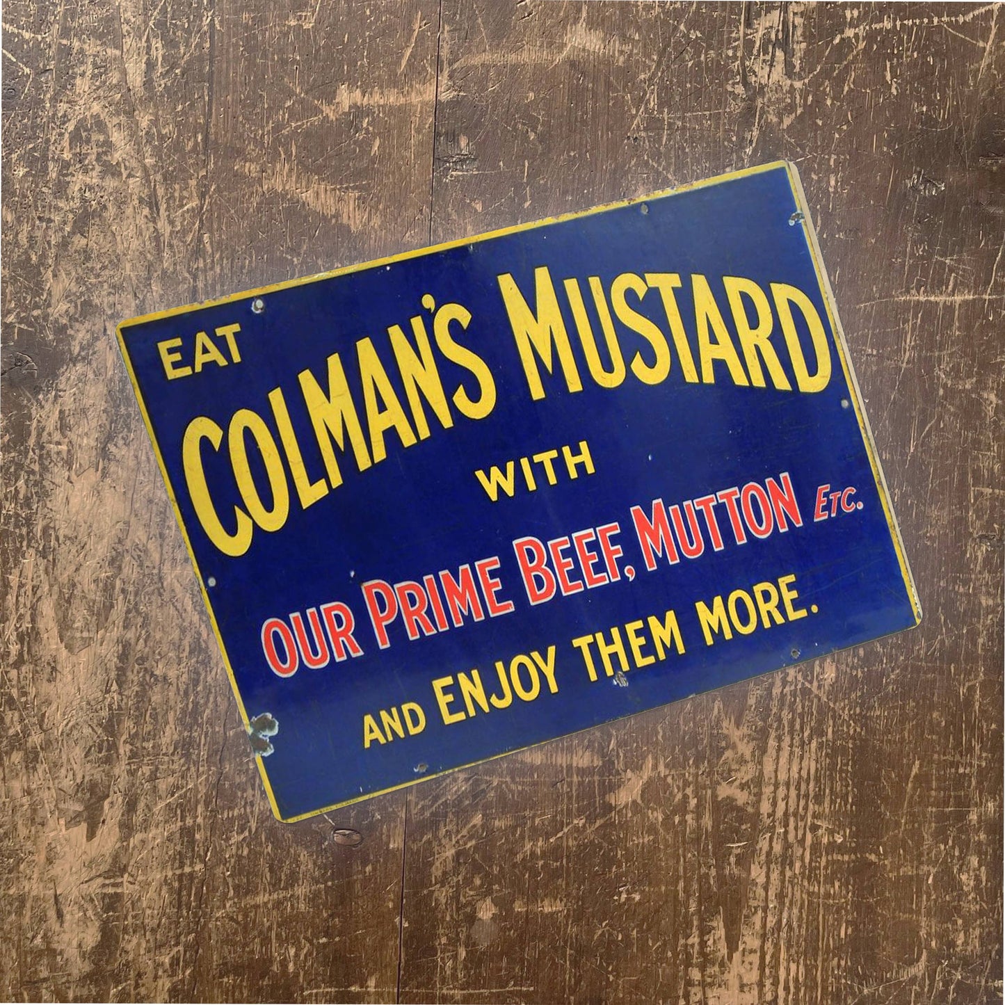 Colmans Mustard With Beef | Metal Wall Sign