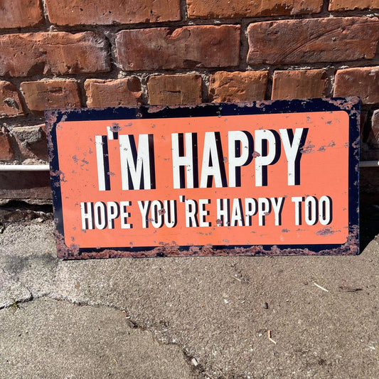 David Bowie - Ashes To Ashes - I'm Happy - | Metal Wall Sign