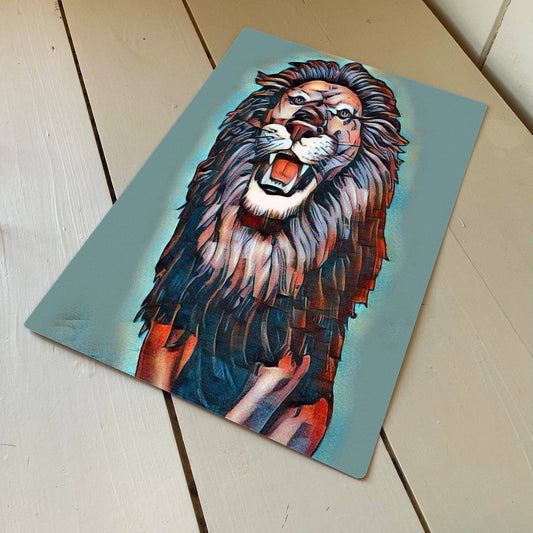 Lion Head Tropical Big Cat | Metal Plaque Wall Sign