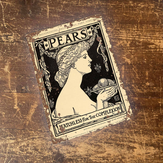 Pears Soap Lady Bath Vintage Metal sign Bathroom