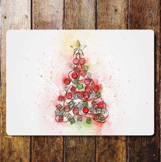 Christmas Tree Of Baubles & Presents | Metal Sign Plaque