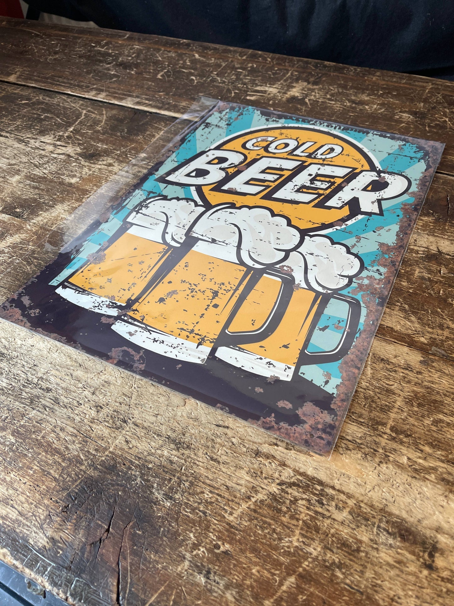 Cold Beer Pints | Metal Vintage Wall Sign