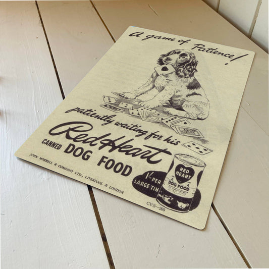 Red Heart Dog Food cocker spaniel Metal Sign