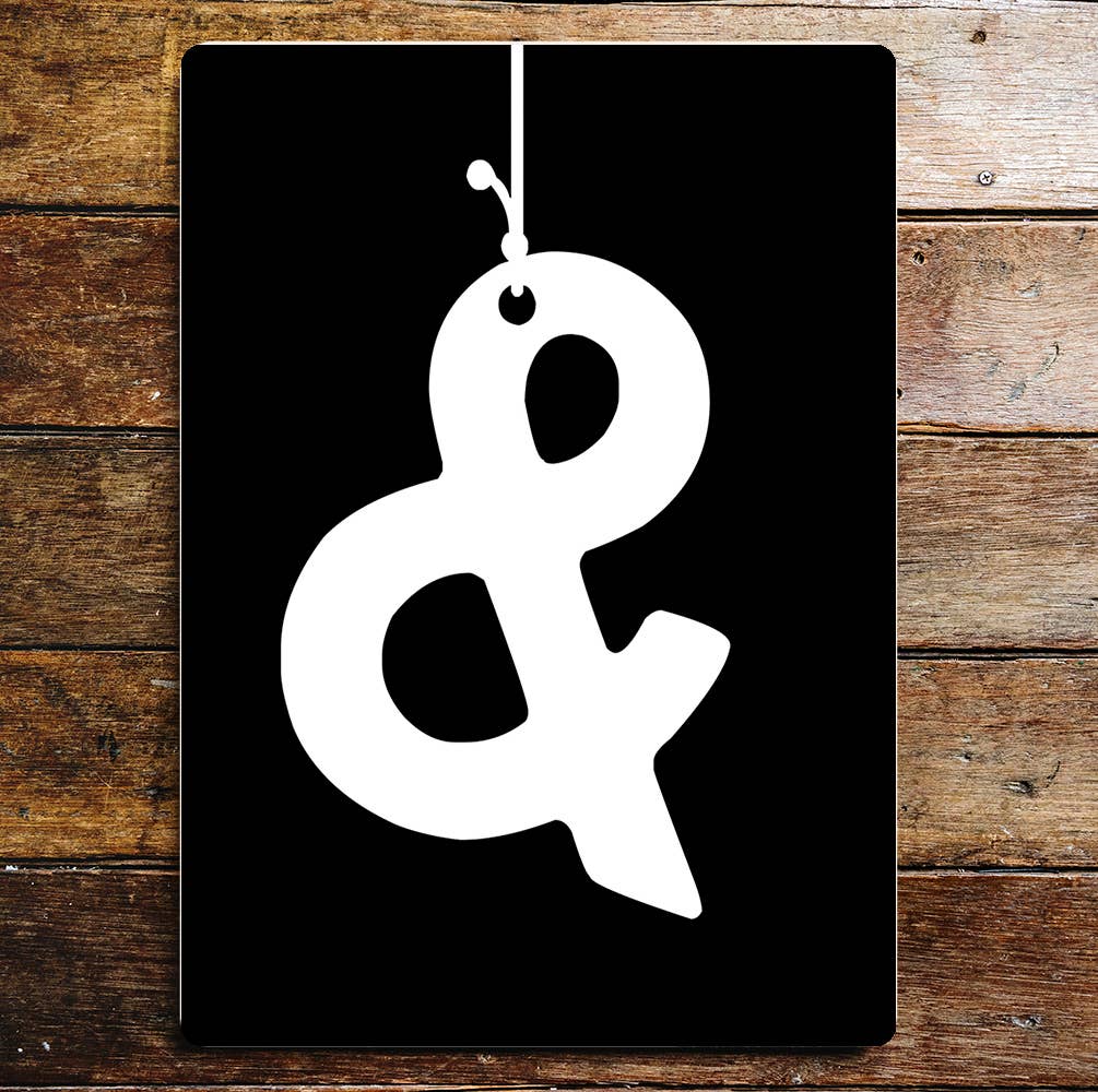 Ampersand icon art | Metal Sign Plaque