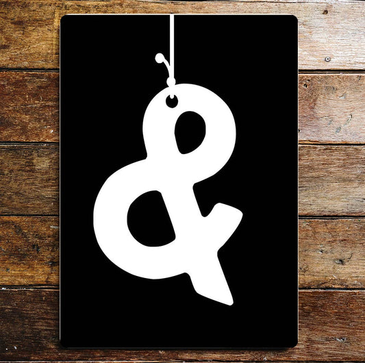 Ampersand icon art | Metal Sign Plaque