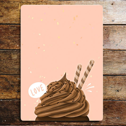 Cake ice cream art | Metal Wall Sign