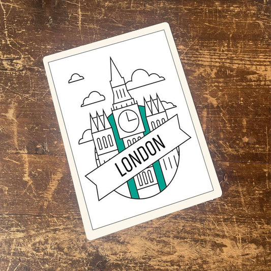 London Britain Illustration | Metal Wall Sign