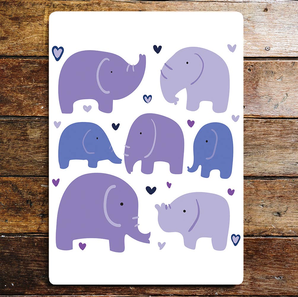 Elephant shape fun wall art | Metal Sign Plaque