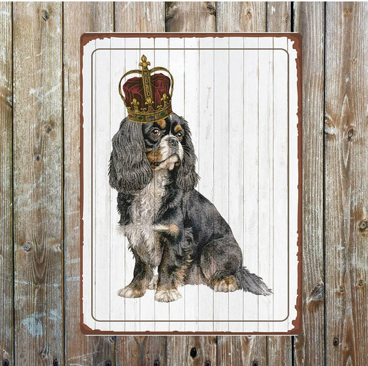 Cavalier King Charles Spaniel art | Metal Sign Plaque