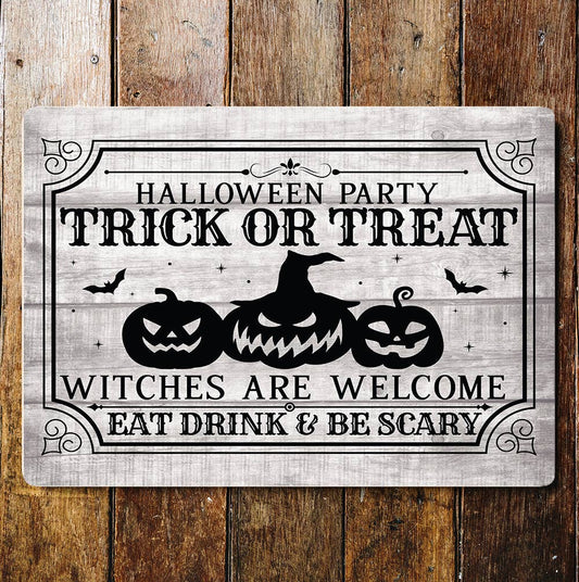Trick or Treat Halloween | Metal Sign Plaque