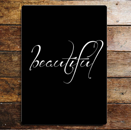 Beautiful elegant black art | Metal Sign Plaque