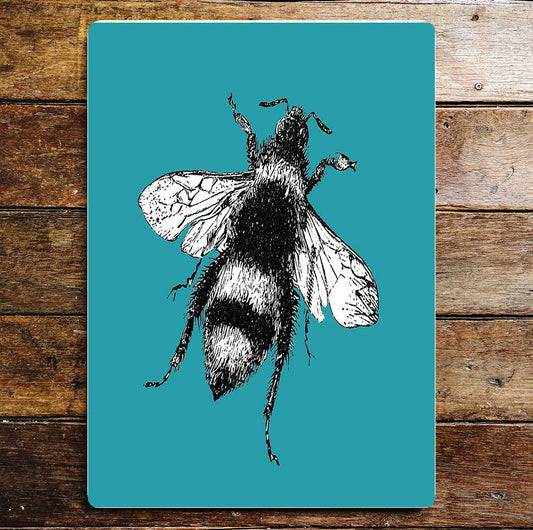 Black And White Bee | Metal Sign Plaque