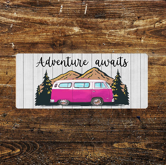 Adventure Awaits Campervan - | Metal Sign