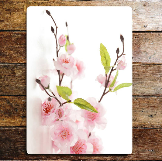 Cherry blossom spring flower art | Metal Sign Plaque