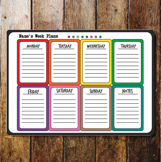 Weekly Planner Organize | Metal Sign Plaque
