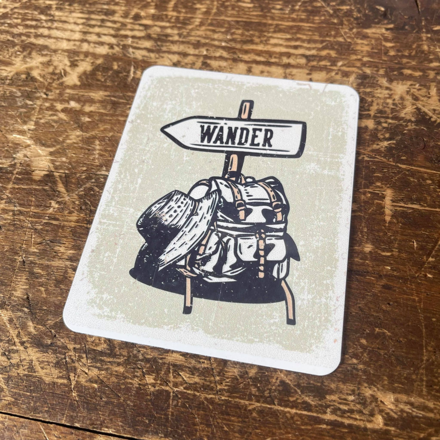 Wander Travel Tin Sign | Metal Sign Plaque