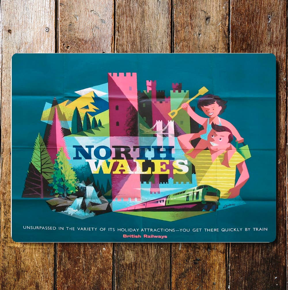 North Wales British Railways | Metal Travel Wall Sign