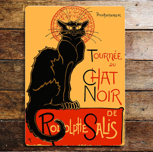 Tournee Du Chat Noir Cat Metal Wall Sign