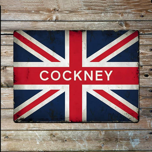 Vintage Union Jack, Cockney | Metal Sign Plaque
