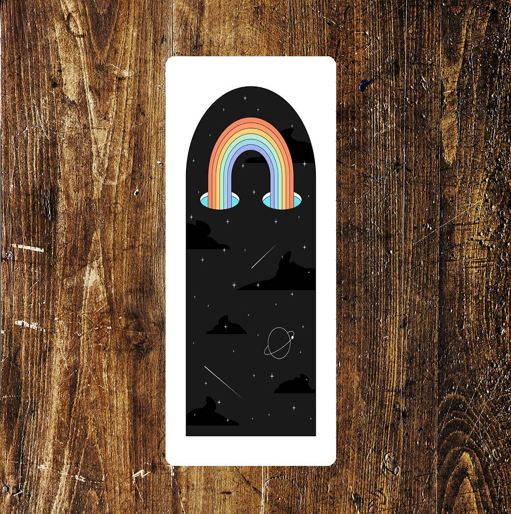Cosmic Rainbow Window Style Art | Metal Sign