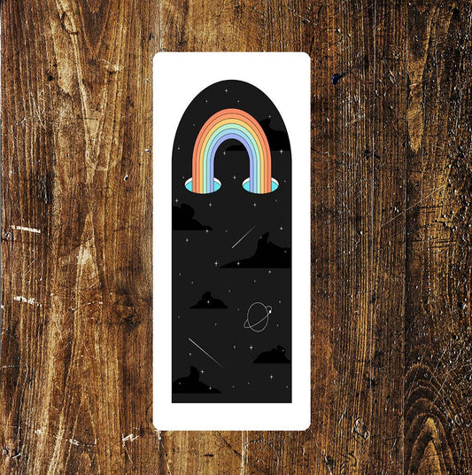 Cosmic Rainbow Window Style Art | Metal Sign