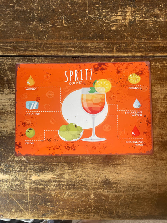 how to aperol spritz Drink Orange | Metal Sign Plaque