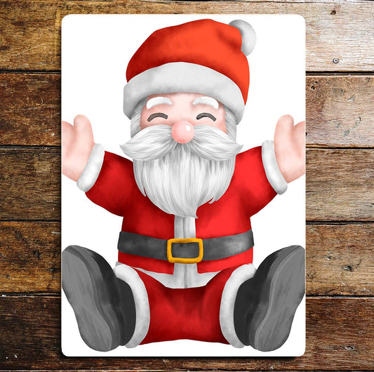 Christmas Santa Cuddles | Metal Sign Plaque
