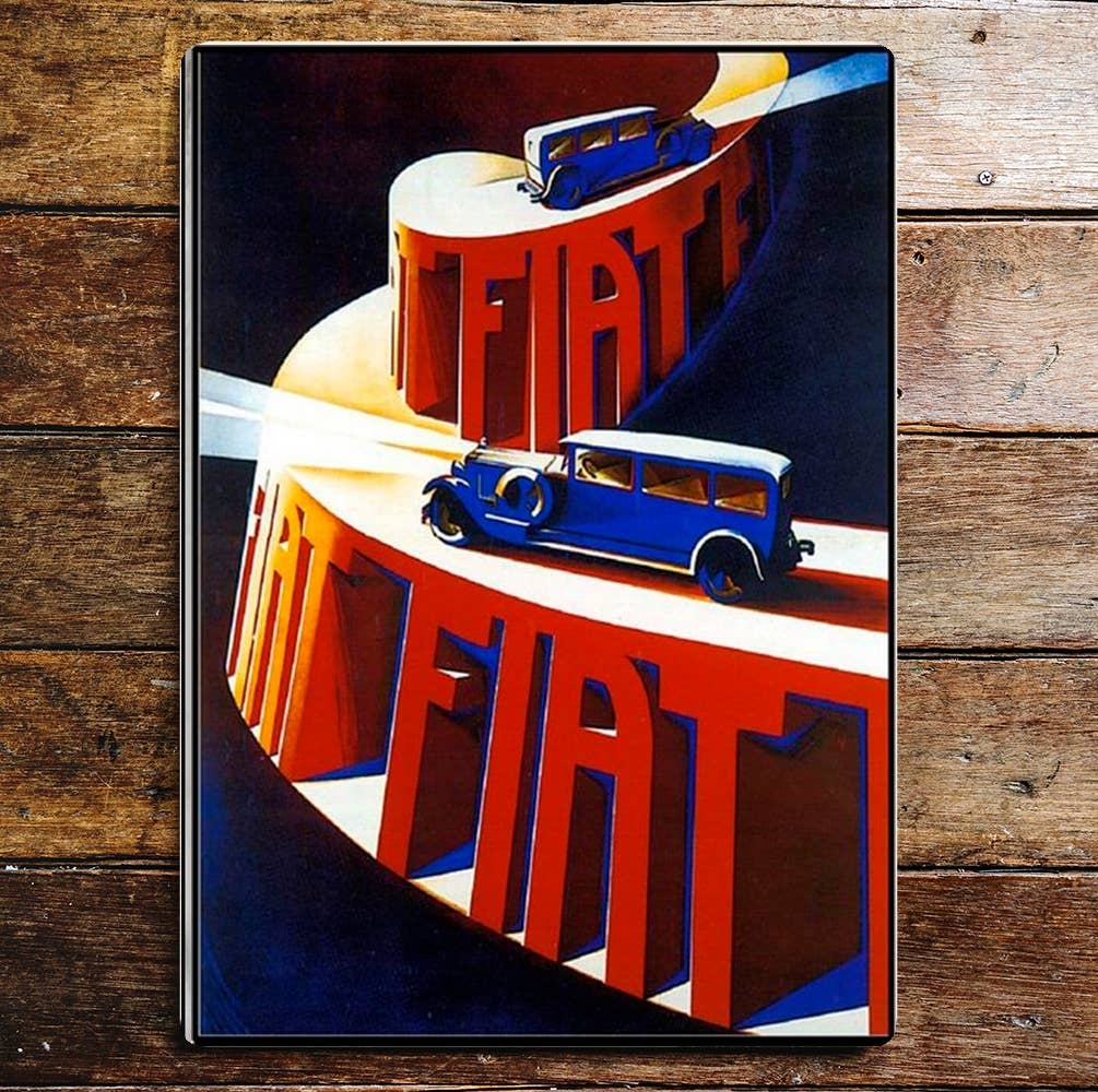 Fiat Car | Metal Advertising Wall Sign