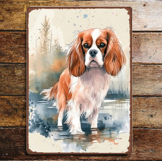 King Charles Spaniel Pet Dog | Metal Sign Plaque