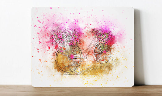 Bike Bicycle Floral Watercolour | Metal Sign Plaque