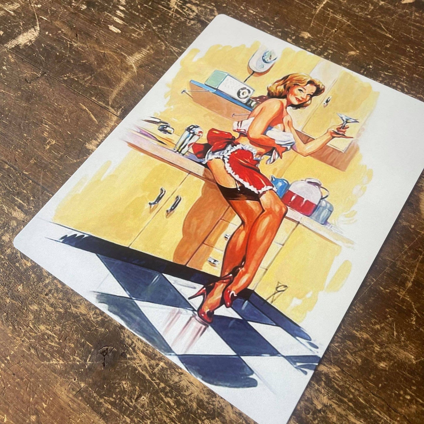 Pinup Girl Kitchen Cocktail Metal Pin Up Girl Wall Sign
