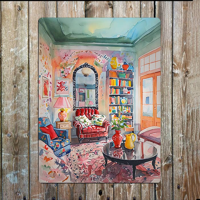 Vibrant Interior Decor | Watercolour | Metal Sign Plaque